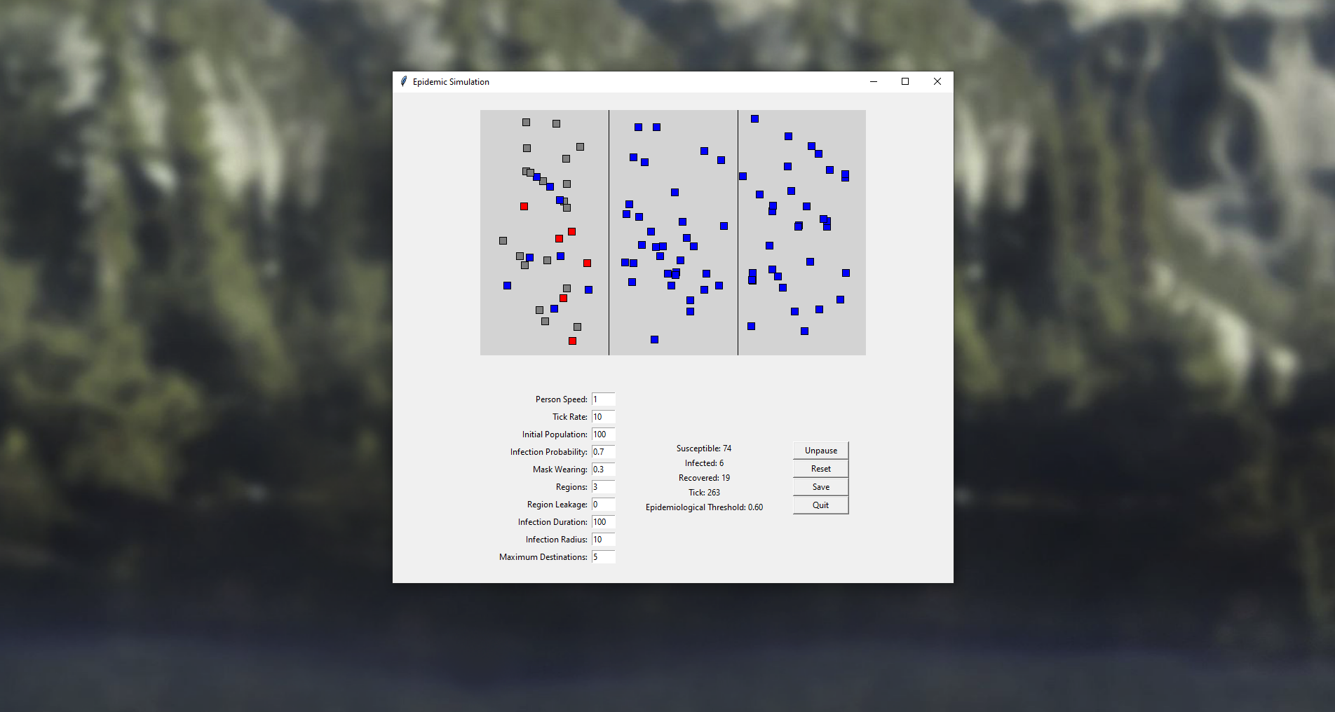 Epidemic Simulation screenshot